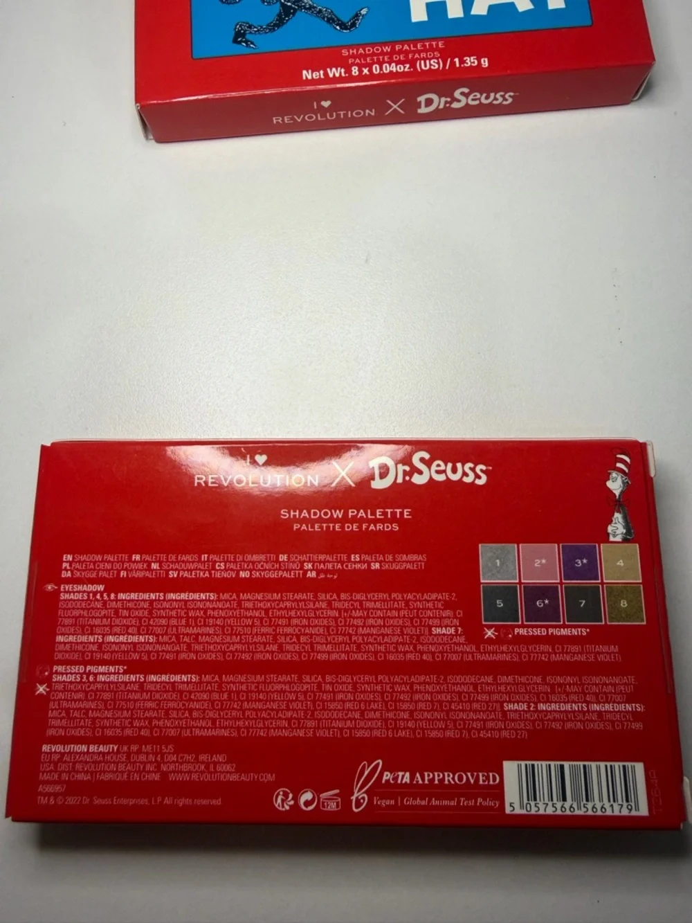 Revolution Dr. Seuss Eyeshadow Palettes - Pink, Green, Red, Blue